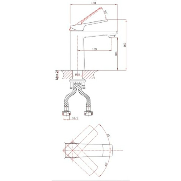 Смеситель для умывальника A-Five A5-1221