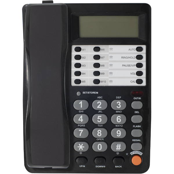 Проводной телефон Ritmix RT-495 черный/серый