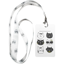 Ланьярд "Коты" (Экокожа)