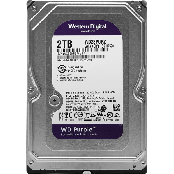 Жесткий диск WD Purple 2TB WD23PURZ