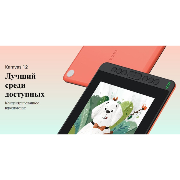 Интерактивный дисплей Huion Kamvas 12 (черный)
