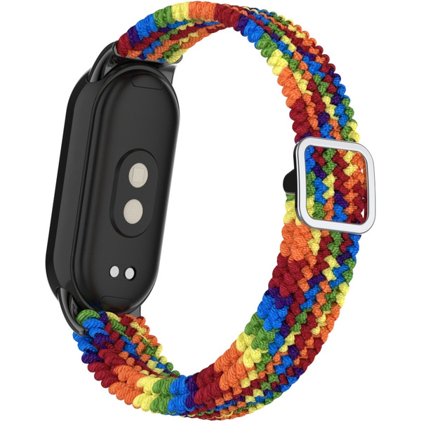 Ремешок Bingo Braided для Xiaomi Mi Band 8 (радуга темная)