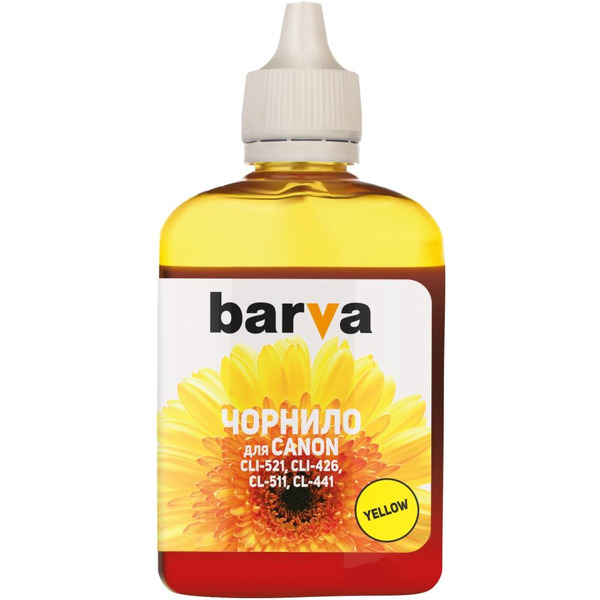 Чернила BARVA C521-288 CANON CLI-521/CL-511 (MG2140/MP230/MP280) YELLOW 90 г