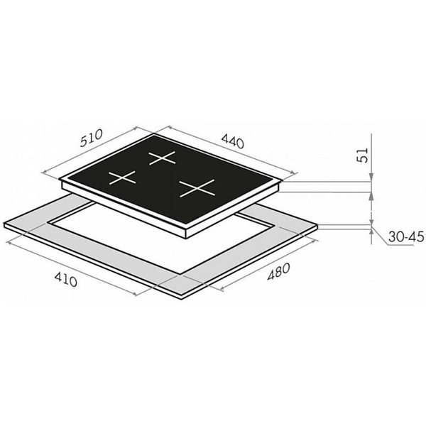 Варочная панель MAUNFELD EGHE.43.3STS-EB