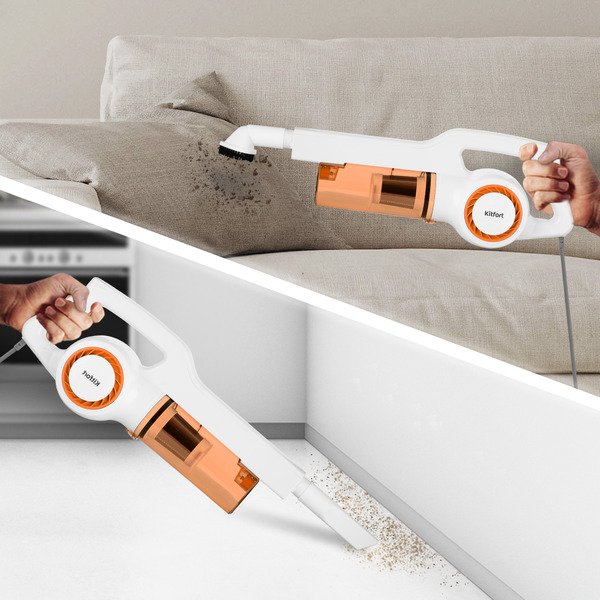 Пылесос KITFORT КТ-5105-3 (белый/оранжевый)