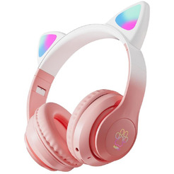 Наушники с ушками MIRU Cat EP-W10 (розовый)