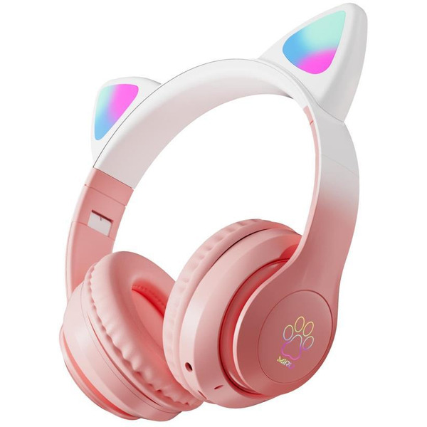 Наушники с ушками MIRU Cat EP-W10 (розовый)