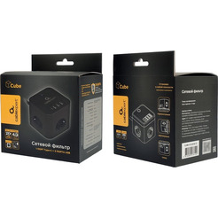 Сетевой фильтр Cablexpert CUBE-3-CU3-B-1.5