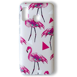 Задняя накладка CASE Print Samsung Galaxy A20 / A30 Фламинго