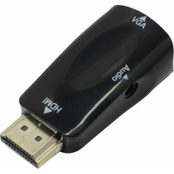 Переходник HDMI-VGA ExeGate EX-HDMIM-VGAF-C (19M/15F+ audio) EX284927RUS