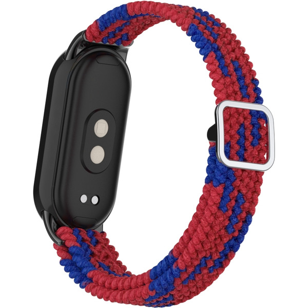 Ремешок Bingo Braided для Xiaomi Mi Band 8 (красный с синим)