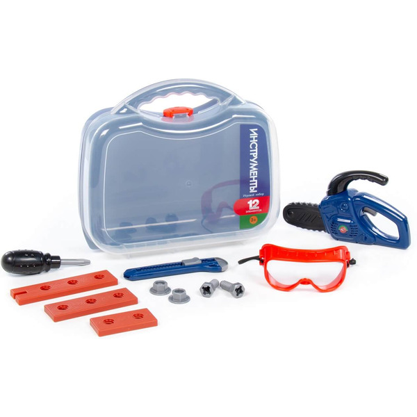 Набор инструментов Полесье №60 (12 элементов) 92827 (синий)