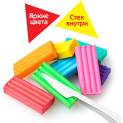 Пластилин классический "Веселая такса" 12 цв. ПИФАГОР 106675