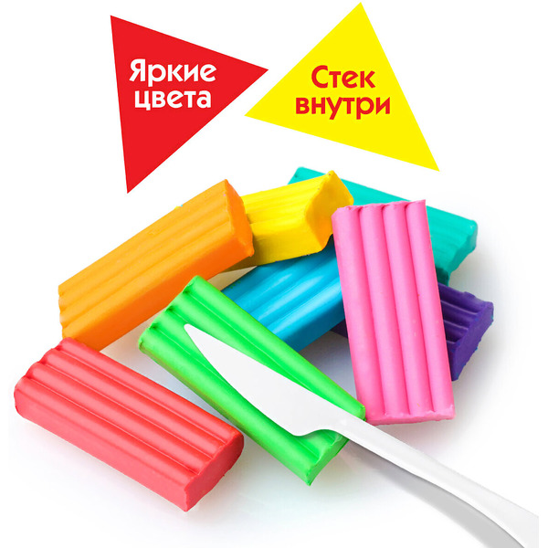 Пластилин классический "Веселая такса" 12 цв. ПИФАГОР 106675