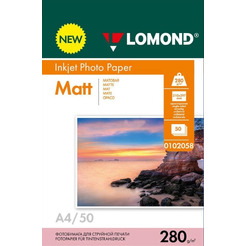 Фотобумага Lomond односторонняя матовая А4 280 г/м2 50 л
