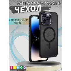 Чехол-накладка Bingo Metal Magnetic Carbon для Apple iPhone 12/12 Pro (зеленый)