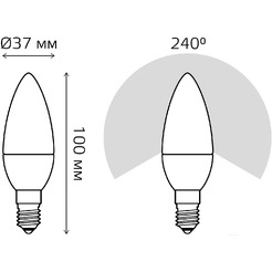 Светодиодная лампочка Gauss Elementary E14 6Вт 2700К 3 шт (33116T)