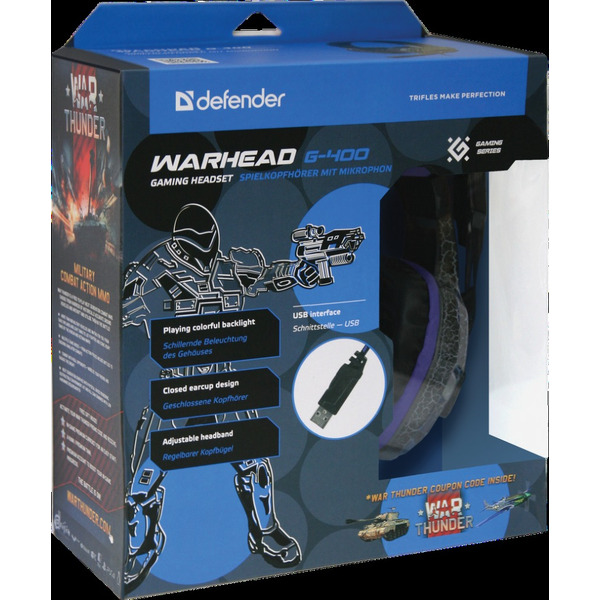Игровая гарнитура Defender Warhead G-400