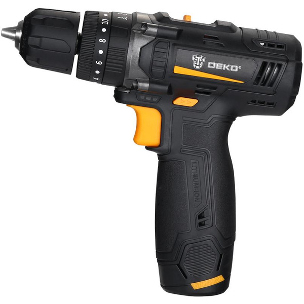 Дрель-шуруповерт Deko GCD12DU3 SET4 063-4038 (с 2-мя АКБ, кейс, набор оснастки)