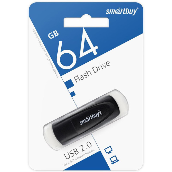 USB Flash Smart Buy Scout Black 64GB (SB064GB2SCK)