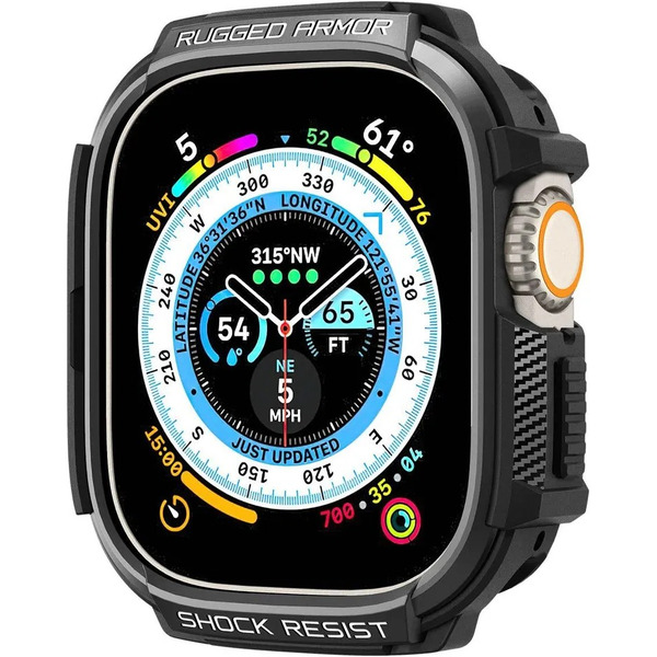 Чехол Spigen Rugged Armor для Apple Watch Ultra 1 / 2 49 мм MATTE BLACK