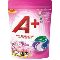 Капсулы для стирки A+ Fresh Flowers 56шт