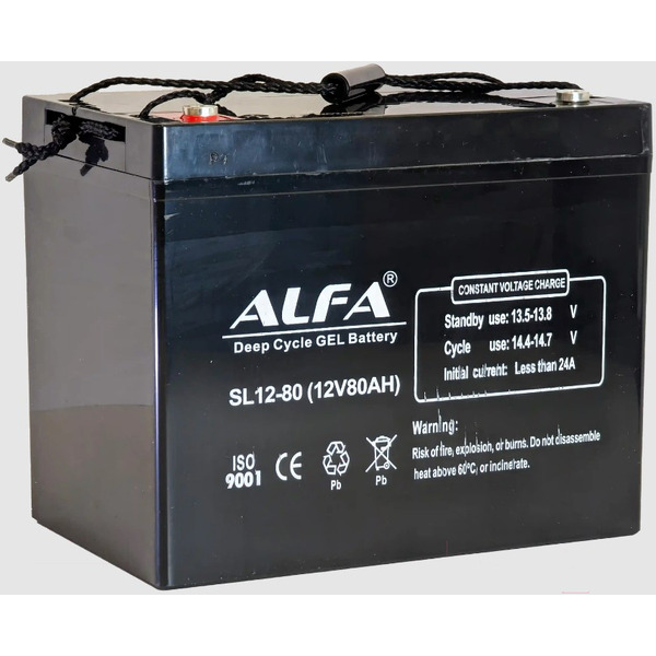 Аккумулятор лодочный ALFA SL12-80 (80 А/ч)