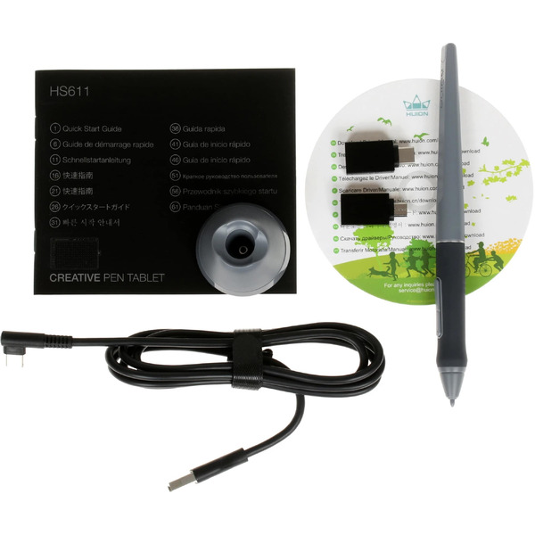 Графический планшет Huion HS611 (серый космос)