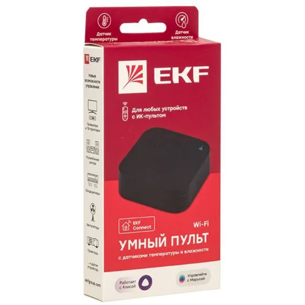 Центр управления (хаб) EKF Connect с датчиками температуры и влажности irr-ths