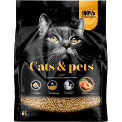 Наполнитель для туалета Cats & Pets Тофу Персик (6л/2.6кг)