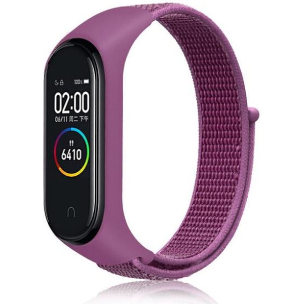 Ремешок Bingo Nylon для Xiaomi Mi Band 5/6 (фиолетовый)