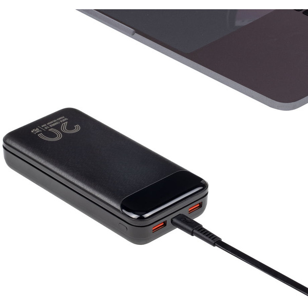 Внешний аккумулятор с дисплеем RIVACASE VA2580 (20000 mAh) черный