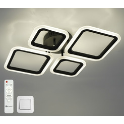 Люстра Estares Oval 60W 4S-RC-600x445x95-BLACK/WHITE-220-IP20