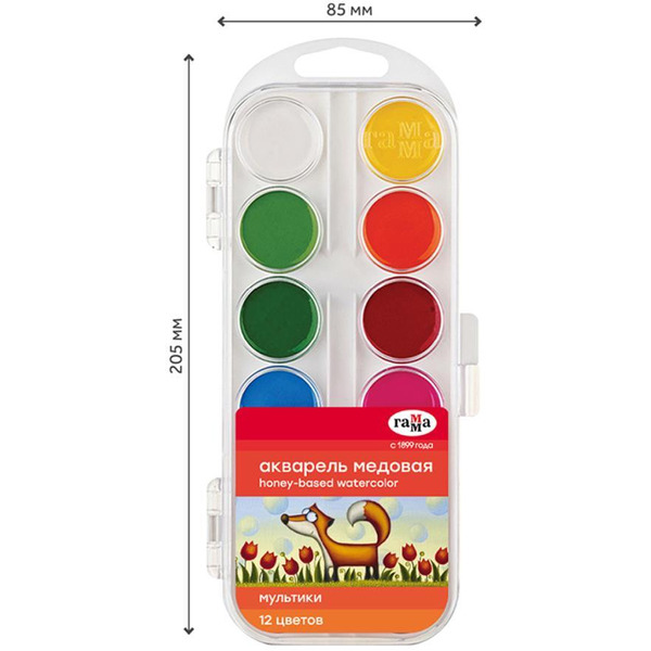 Акварельные краски Гамма Мультики 211046_12 (12 цв)