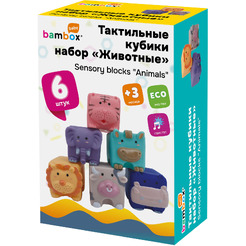Тактильные кубики BAMBOX Животные 665904