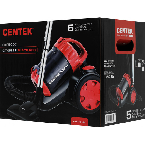 Пылесос Centek CT-2528 (черный/красный)