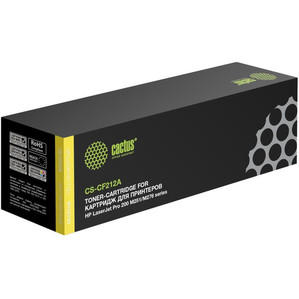 Картридж лазерный Cactus CS-CF212A CF212A желтый (1800стр.) для HP LJ Pro 200 M251/M276