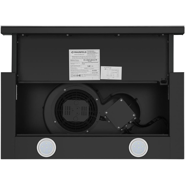 Кухонная вытяжка MAUNFELD VS Light (Glass) 60 (черное стекло)