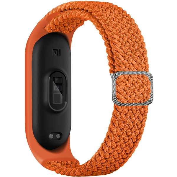Ремешок Bingo Braided для Xiaomi Mi Band 3/4/5/6 Оранжевый
