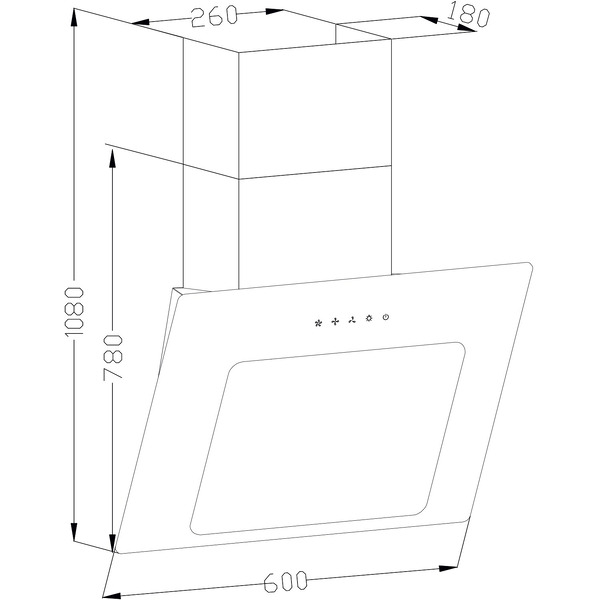 Вытяжка BACKER AH60E-TGL200 White Glass