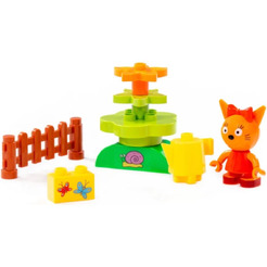 Конструктор Полесье Макси Три кота. Карамелька и клумба 63752