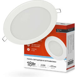 Светодиодная круглая панель IN HOME RLP-VC 18Вт 230В 6500К 1440Лм 185мм белая IP40