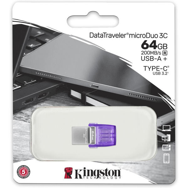 USB Flash Kingston DataTraveler MicroDuo 3C 64GB (DTDUO3CG3/64GB)