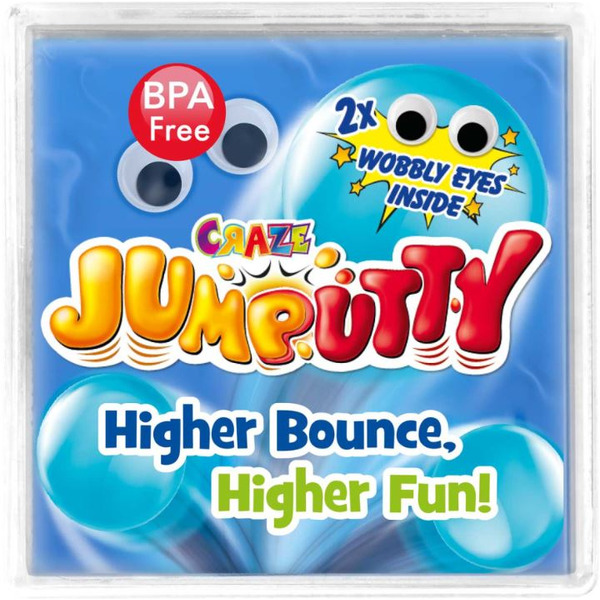 Тесто-попрыгунчик CRAZE Jumputty Безумный прыжок 18675 (голубой)
