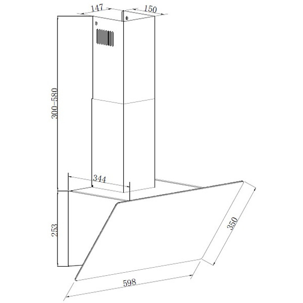Вытяжка кухонная ZORG ULTRA 1030 60 M WH