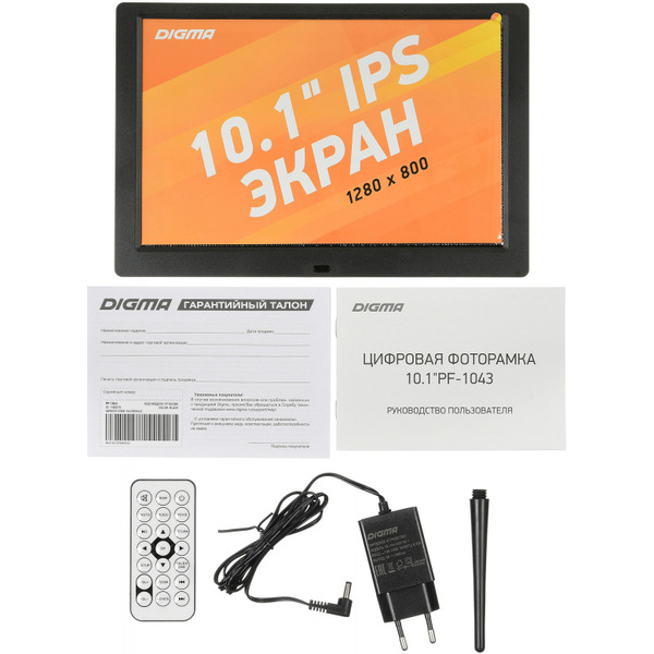 Цифровая фоторамка Digma PF-1043 (черный)