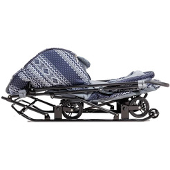 Санки-коляска GalaXy Снежинка Универсал 1 (черная Финляндия)