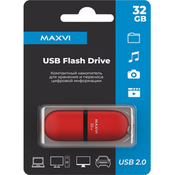 USB флеш Maxvi SF 32GB FD32GBUSB20C10SF (красный)