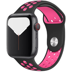 Ремешок Bingo Sport для APPLE Watch 42/44/45mm (S) Черный с розовым