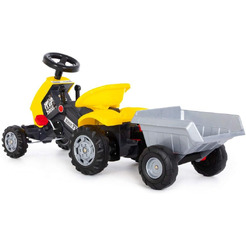 Каталка-трактор с педалями Полесье Turbo-2 с полуприцепом 89342